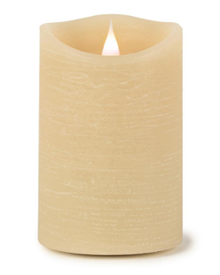 (15100) 5" Ivory Flameless Pillar Candle