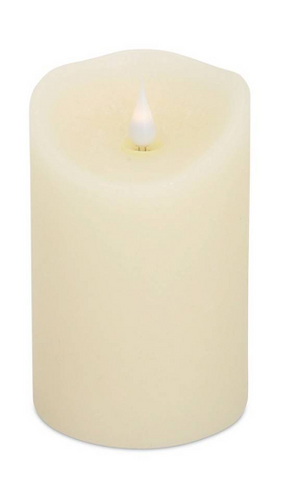 (19371) 5" Ivory Flameless Pillar Candle