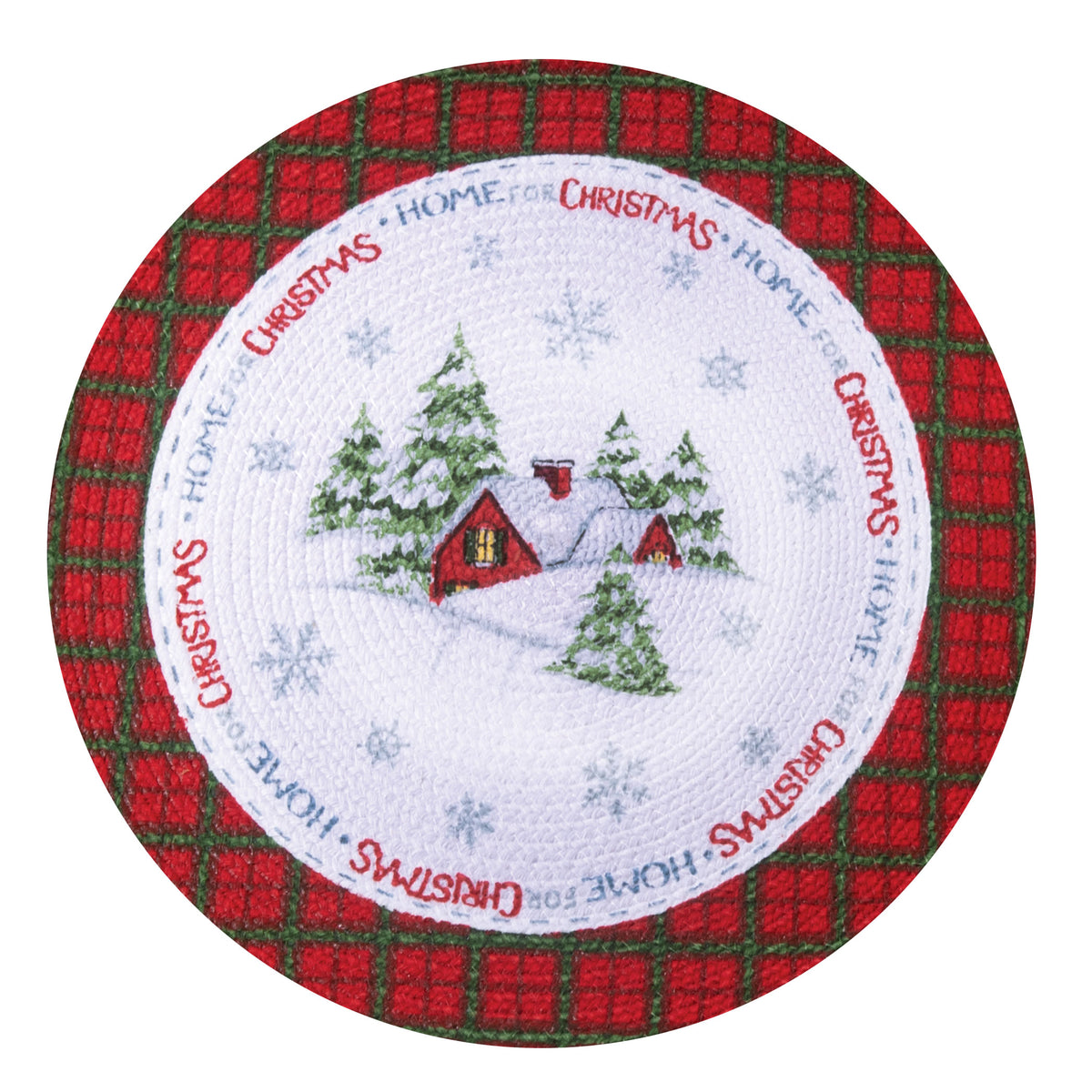 Home for Christmas Braided Placemat Jentrie Home Decor Store