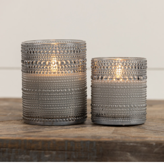 Grey Dotted Glass 3D Flame - 3 sizes