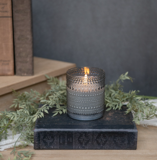 Grey Dotted Glass 3D Flame - 3 sizes