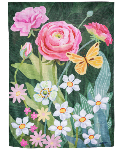 Ranunculus Romance Burlap Collection