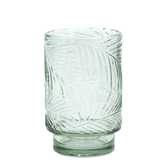 Fern Embossed Glass Jar (two colors/sizes)