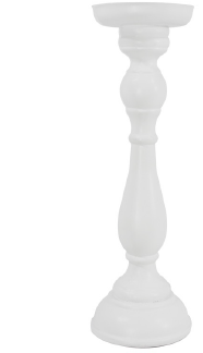 White Wooden Candle Holder