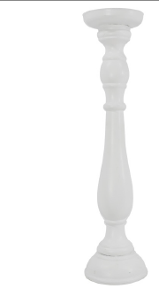 White Wooden Candle Holder