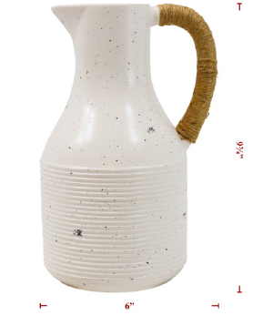 Stoneware Jug W/ Rope Handle(s)- 3 styles