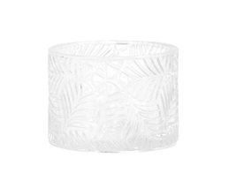 Fern Embossed Glass Jar (two colors/sizes)