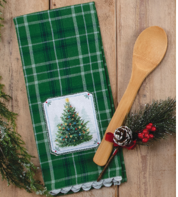 Snowmen Evergreen Kitchen Textile Collection