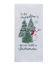 Snowmen Evergreen Kitchen Textile Collection