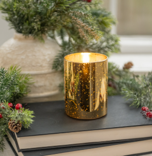 GOLD MERCURY GLASS CANDLE