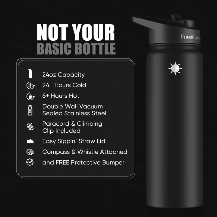  Frost Buddy 24oz Buddy Water Bottle with Straw, Lid