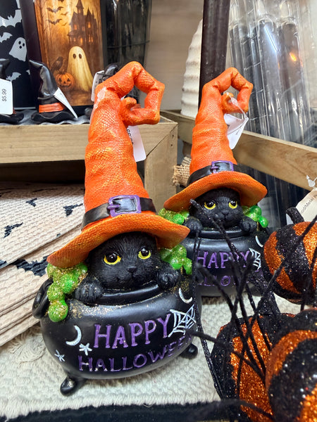 Poly Cat In Cauldron with Hat