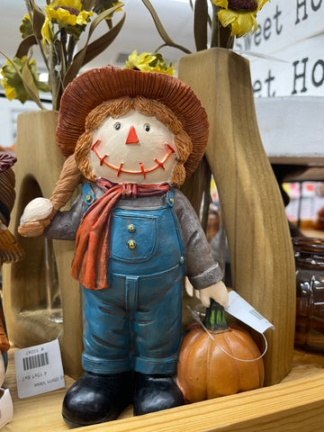Standing Scarecrow with Pumpkin