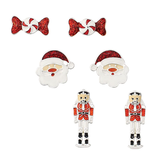 Earrings-Nutcracker/Santa/Candy