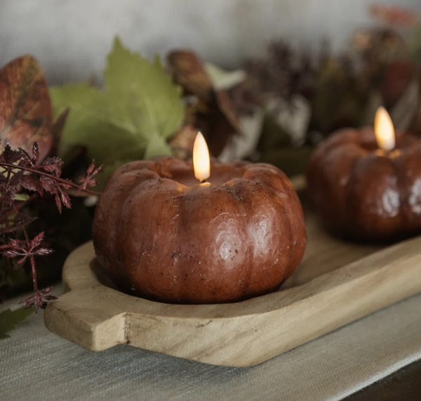 Bronze 3D Flame Pumpkin Candle (3 sizes)