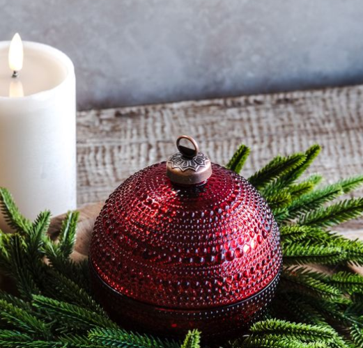 Red Dots Ornament Jar (2 sizes)