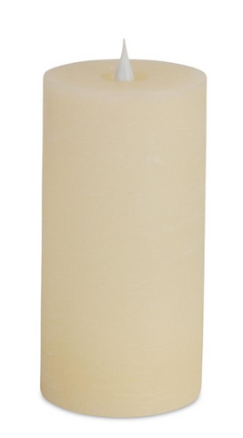 (4017) 7" Ivory Flameless Pillar Candle