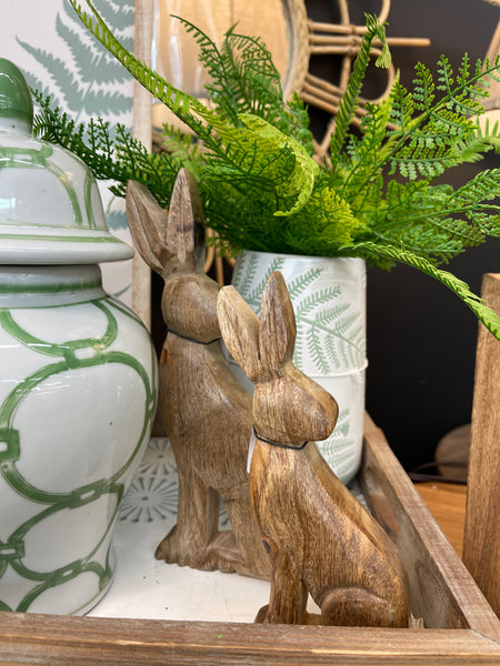 Mango Wood Bunny - Looking Back