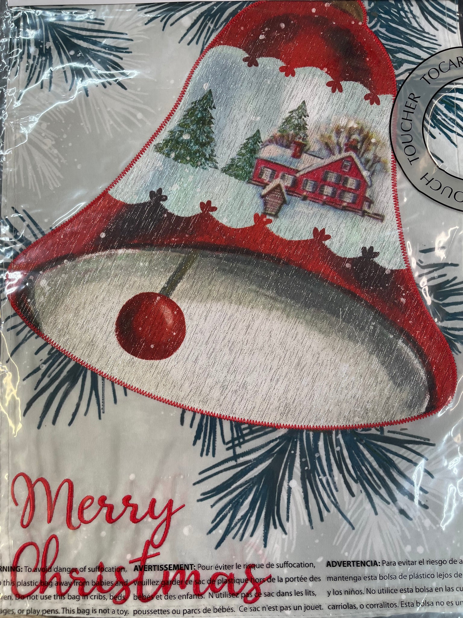 Christmas Bell Applique Flag