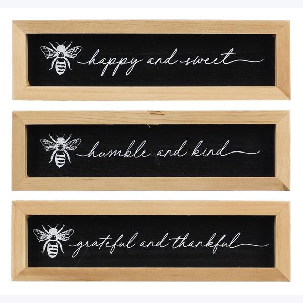Black and White Framed Bee Sign (3 styles)