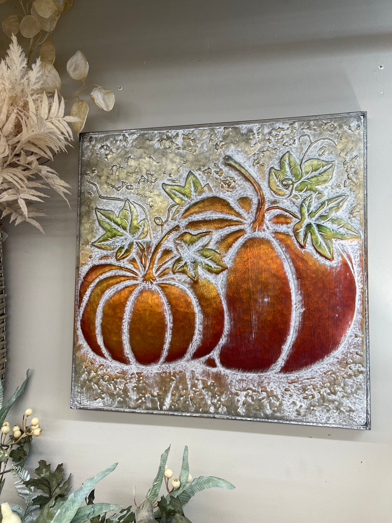 Gold Pumpkin Wall Decor