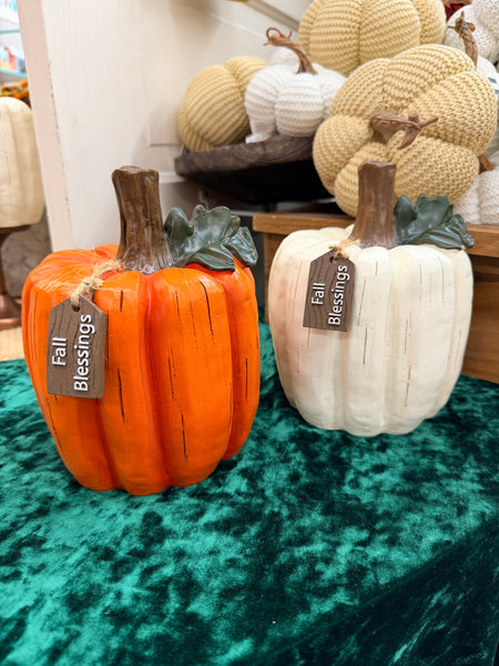 White/Orange Poly Pumpkins