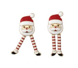 Earrings-Dancing Santa