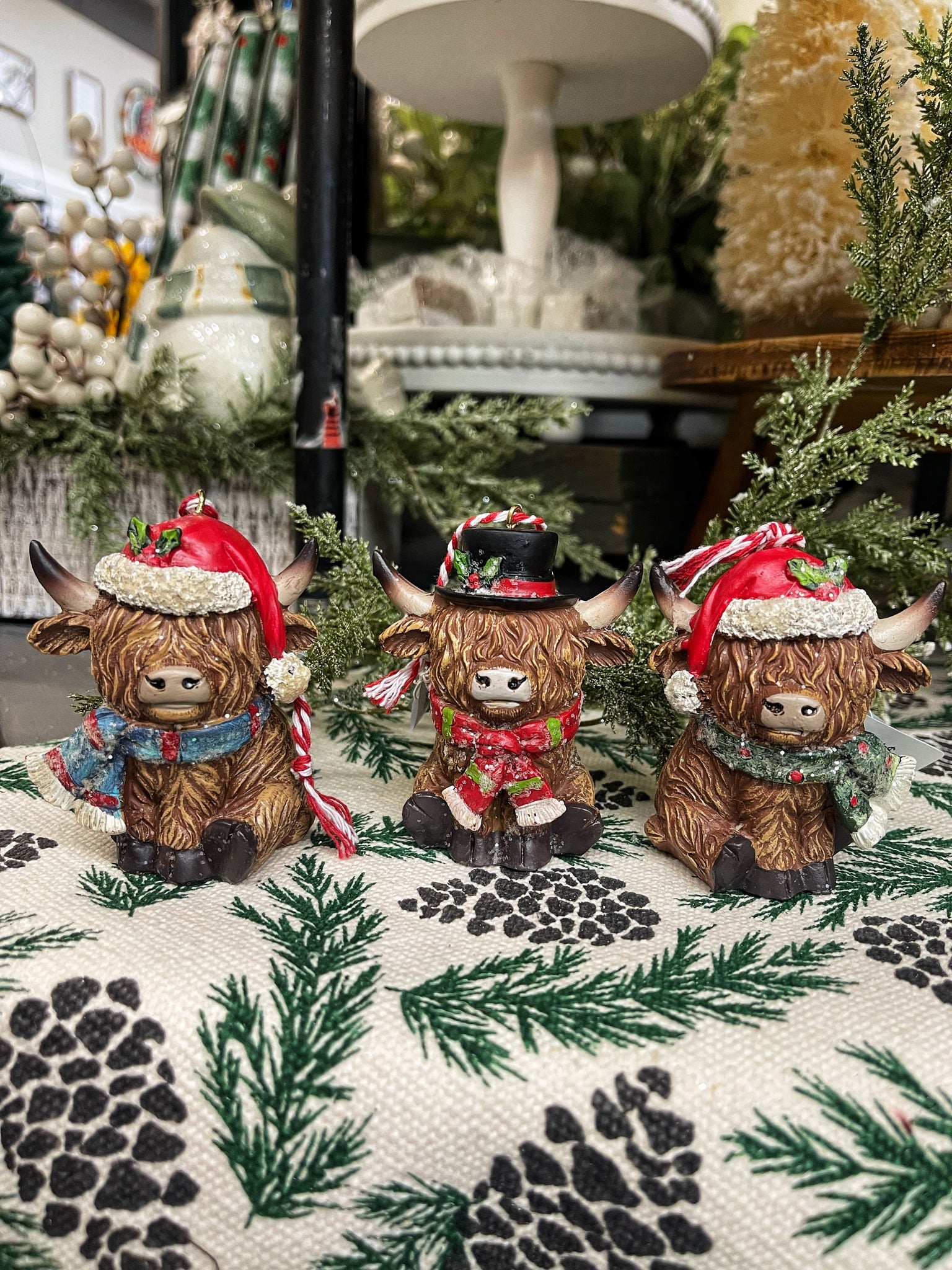 Resin Highland Cow Ornament