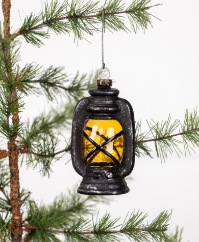 Aged Black Lantern Ornament