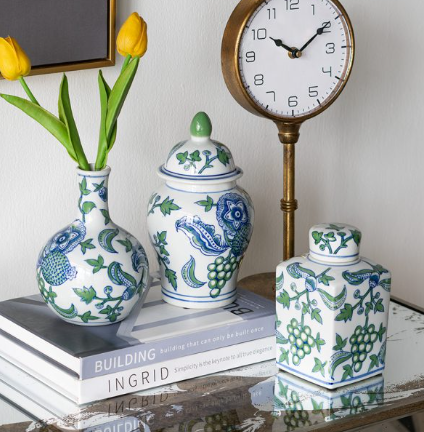 Blue Green Floral Collection