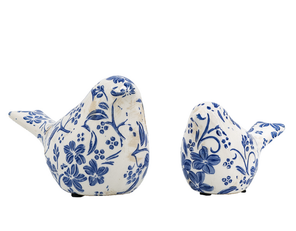 Blue Floral Pattern Bird