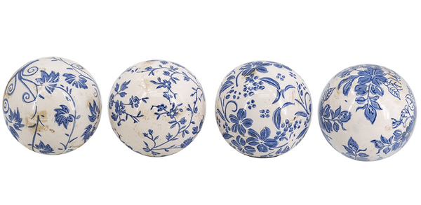 Blue Floral Pattern Orb