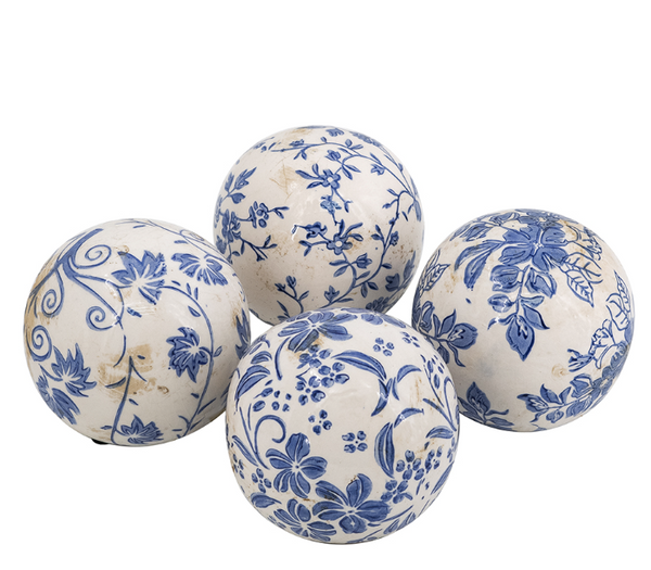 Blue Floral Pattern Orb