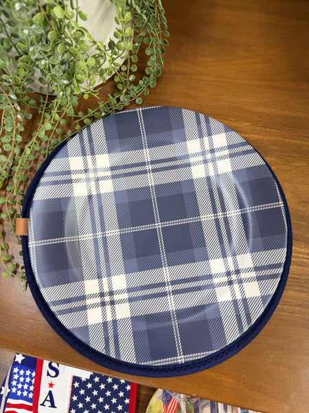 Blue Plaid Charger