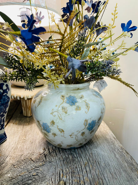 Blue Flower Bouquet Vase