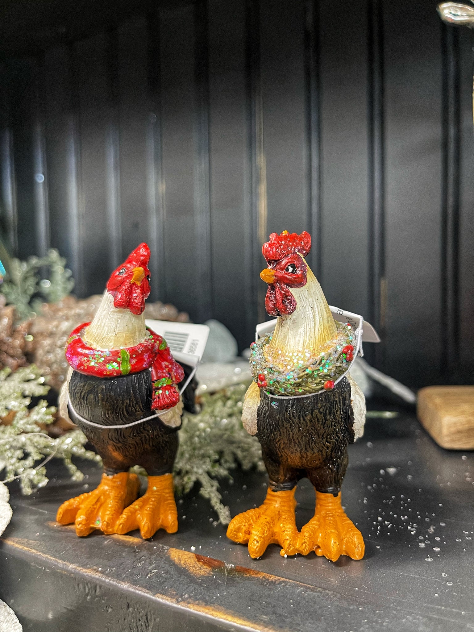Christmas Rooster Table Decor