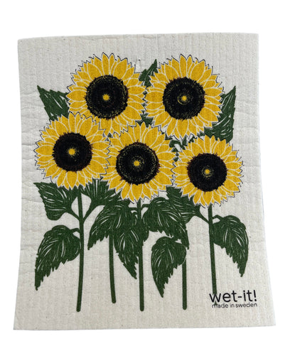 Sunflower Field Swedish Dishcloth