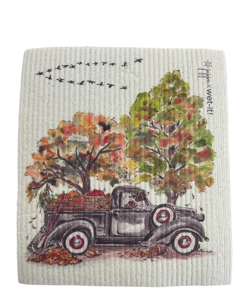 Fruitful Fall - Truck Swedish Dish Cloth