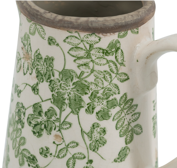 Green Floral Pitcher (2 sizes)