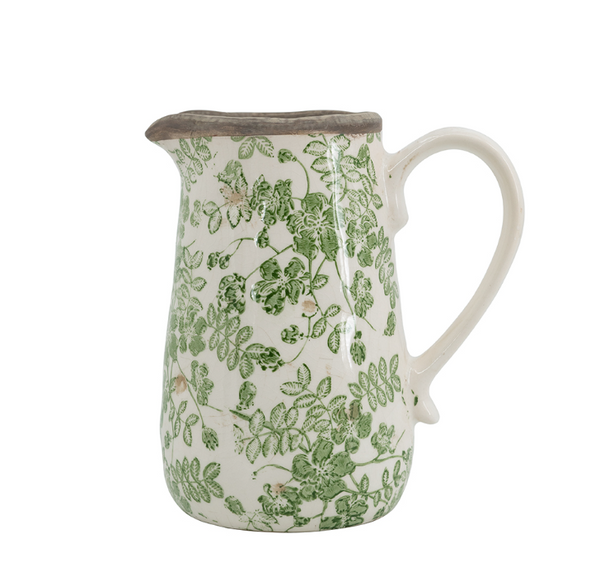 Green Floral Pitcher (2 sizes)