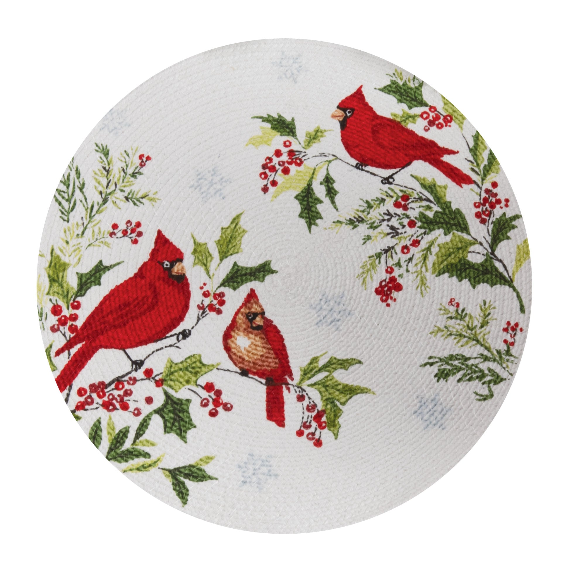 Cardinal & Holly Braided Placemat