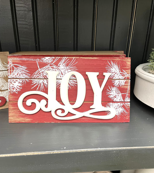 Tri-Sided Christmas Block Sign