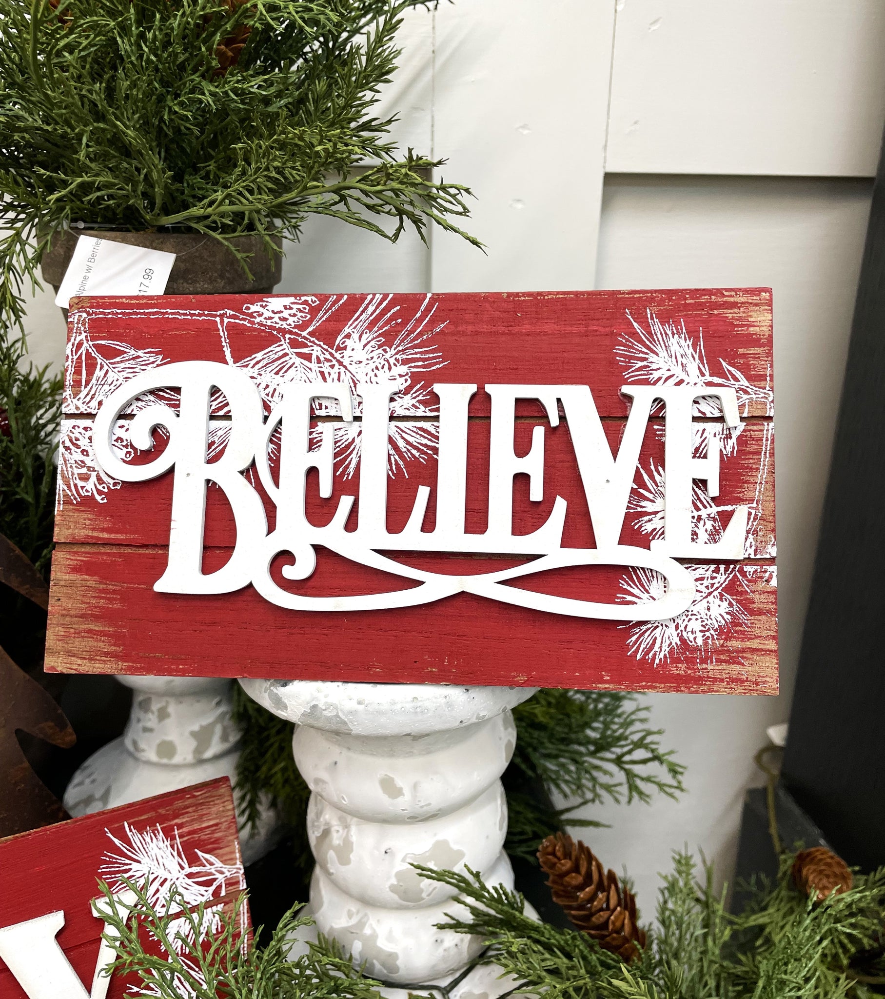 Tri-Sided Christmas Block Sign