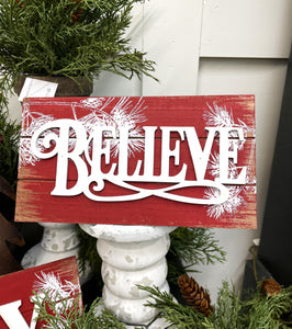 Tri-Sided Christmas Block Sign