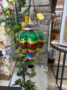 metal hot air balloon planter Green Hot Air Balloon