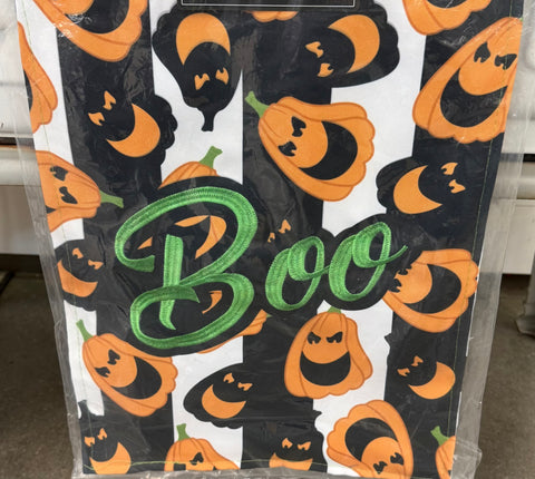 Boo Jackolantern Garden Flag