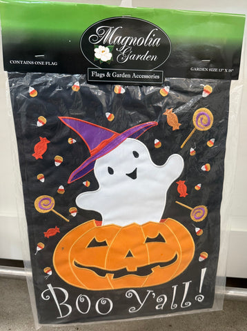 Boo Y'all Ghost Garden Flag