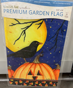 Halloween Crow Garden Flag