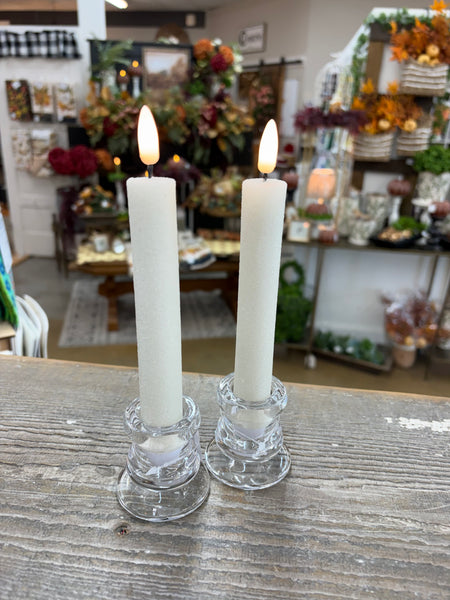 Cream Shimmer Taper Candles (3 sizes)