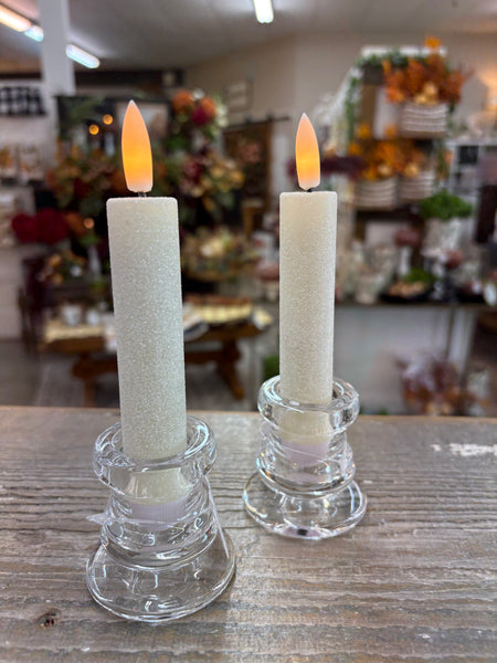 Cream Shimmer Taper Candles (3 sizes)